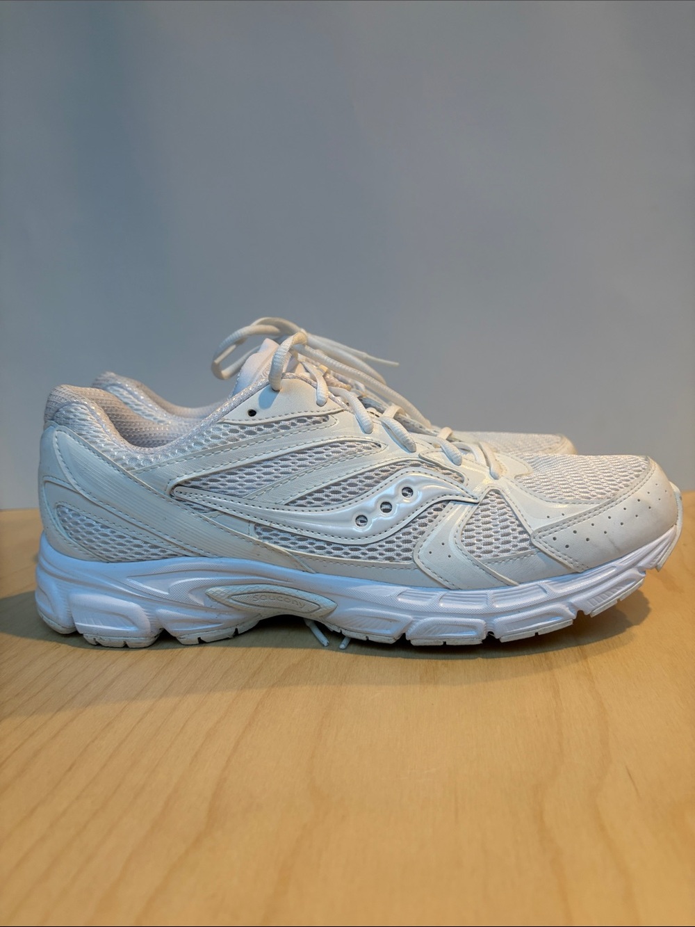 Saucony Women's All-White Mesh Running Shoes